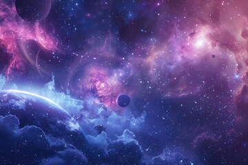 Vivid space phenomenon, suitable for high-impact visual media and educational material, Space exploration scenes with interdimensional portals., space background - obrazy, fototapety, plakaty