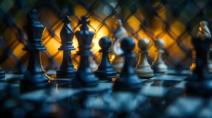 Tactical Triumph: Key Move in Chess Match, generative ai