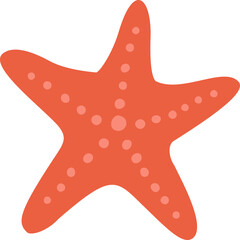 Starfish icon.
Isolated flat starfish vector.