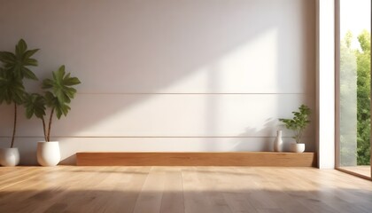 Wooden floor in a bright room with a window and natural light