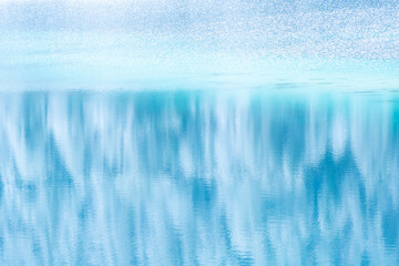 white blue water in the lake abstract background