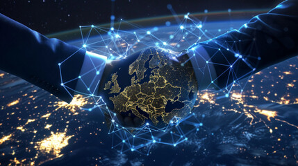 Business alliance in the digital age: Global connections through space technology. - 790838690