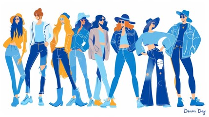 illustration with text to commemorate Denim day