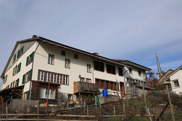 Fototapeta na wymiar Blick auf die Gemeinde Seegräben im Kanton Zürich in der Schweiz 