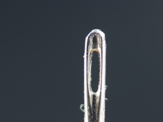 needle sewing metal repair skewer close hole eye