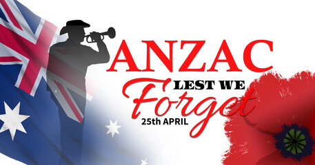Anzac is the Australian national holiday. 3d illustration
