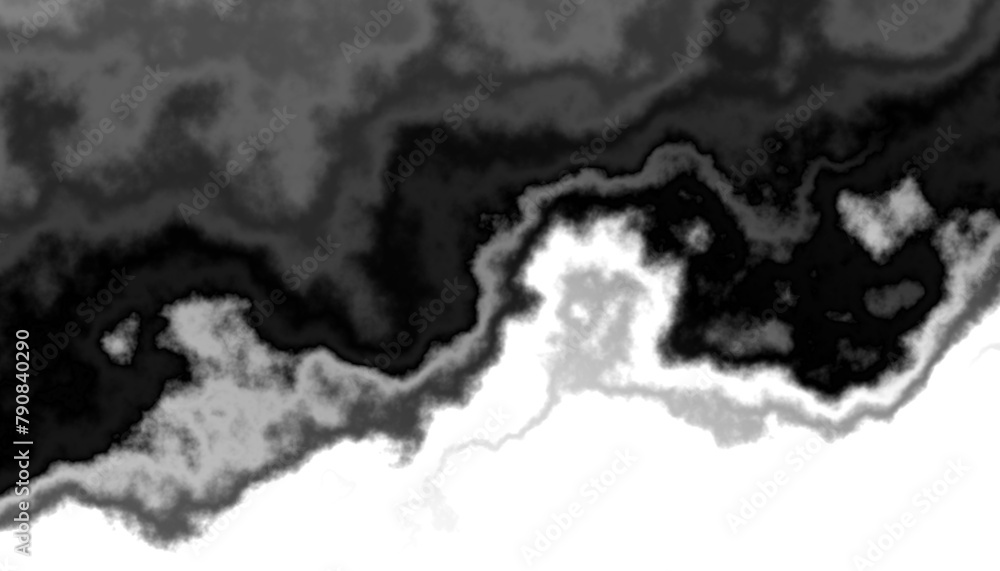 Aufkleber black smoke steam isolated transparent background. fog and mist effect for text or space. overlay wi