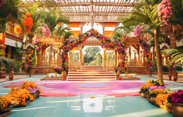 Obraz premium Colorful engagement parks for weddings that are Kerala scenery