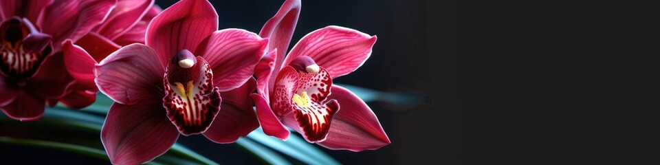 Cymbidium Orchid: Exotic Beauty and Fresh Fragrance of Luxury Tropical Flowers for Decoration and Perfume