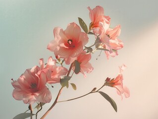 Electric blooms shine with simple grace on a clean, unadorned backdrop