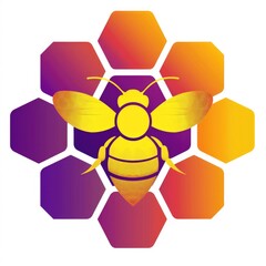 Fototapeta premium Organic Honeycomb Gradient. Gradient Hexagonal Pattern with Earthy Colours resembling the Natural Formation of Bees' Honeycombs