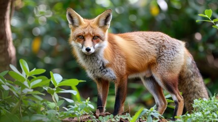 Obraz premium Fox in natural habitat