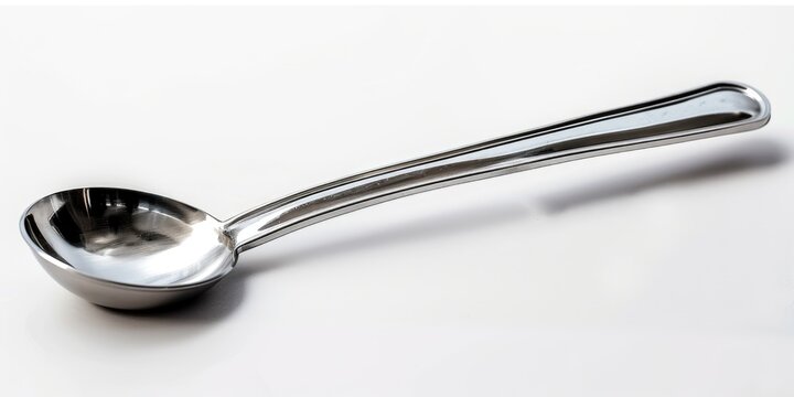 Stainless Steel Measuring Spoon Tablespoon for Cooking and Preparation, Isolated on White Background