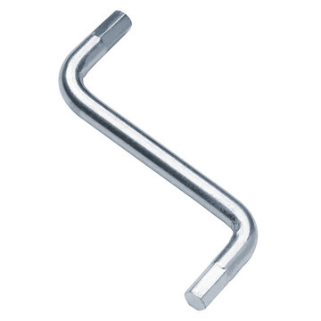 Hex key isolated on white background. Allen key close-up