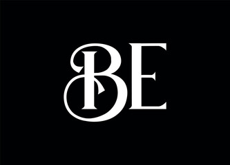 BE letter logo and monogram logo design
