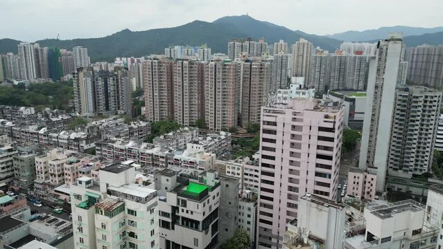 April 20 2024 Tai Po Town, residential district at Hong Kong