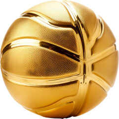 basketball made of gold,golden basketball isolated on white or transparent background,transparency 