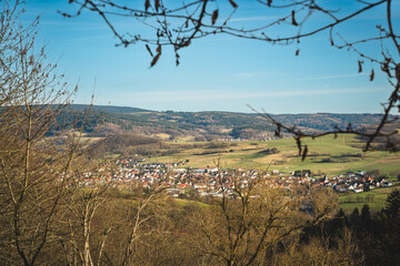 Blick auf Floh-Seligenthal und den Thüringer Wald