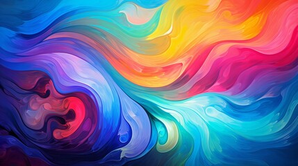 An abstract background of swirling, vibrant colors, resembling a mesmerizing cosmic dance.