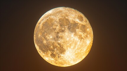 A full moon in the sky with a dark background, AI