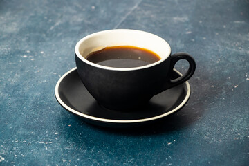 Hot Americano Black Coffee served in cup isolated on background side view of hot drink