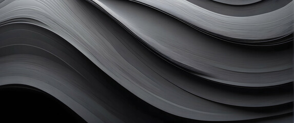 An abstract design with flowing black and white layers, evoking notions of simplicity and elegance