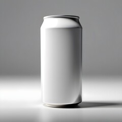 Energy drink soda can mockup template on neutral grey background. High resolution. Mock up