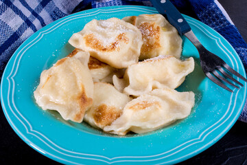 Dumplings with cheese.