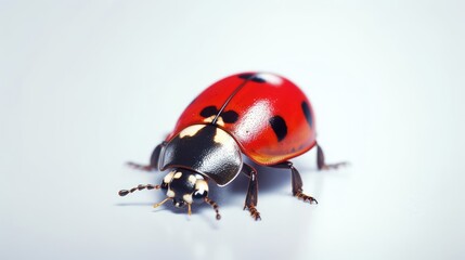 Ladybug on a white background. AI generated.