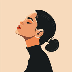 portrait of woman. Vector illustration. female portrait, contemporary design, vector illustration
