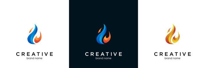 liquid fire logo vector