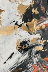 earthy tones with a little gold foil, abstract painting dynamic motion 