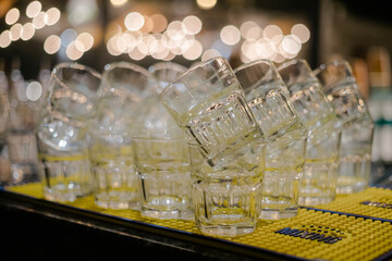 champagne glasses on the table