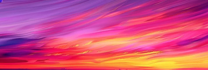 Fototapeten Orchid pink sunset  stunning display of purple and orange streaks in the breathtaking sky © RECARTFRAME CH