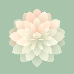Stylized lotus flower illustration. Concept of spa,   wellness center branding, meditation, yoga studio, peace and mindfulness
