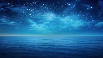 Fototapeta na wymiar 星空の美しい夜の海_1