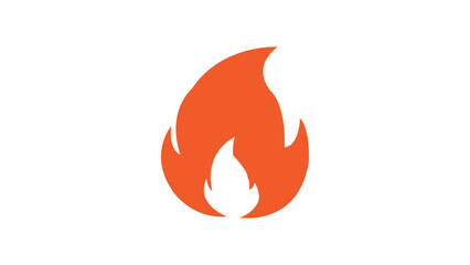 flame icon in flat style.