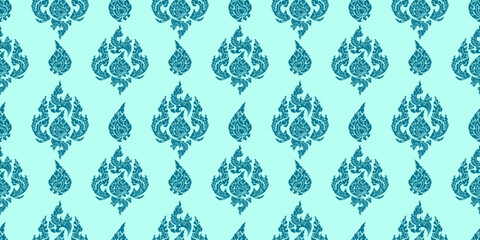 Thai Pattern dark blue background