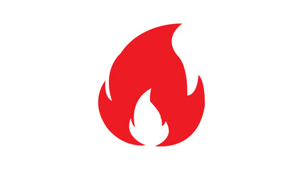 flame icon in flat style.