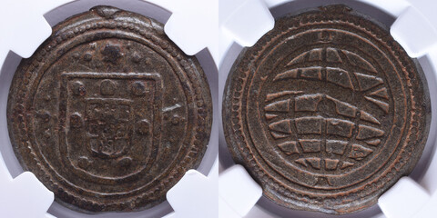 Coin of Portuguese India from the reign of João III King of Portugal. Century XVI