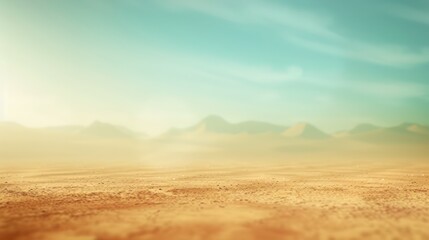 Blurred desert background. Copy space
