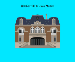 Fototapeta premium Hôtel de ville de Gujan-Mestras, France