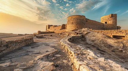 Foto op Canvas The ancient fortress stands as a testament to the ingenuity and craftsmanship of its builders, offering insights into the strategic importance and architectural prowess of past civilizations. © Sompoch