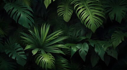 Abstract tropical green natural background for your design projects.generative.ai