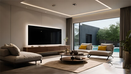 Exterior of modern living room
