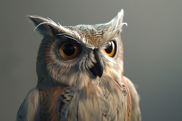 fashionable a owl 3d style