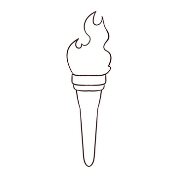 recommend clip art: hand drawn torch outline Free Vector