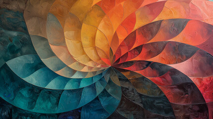 Abstract background with spiral of petals.