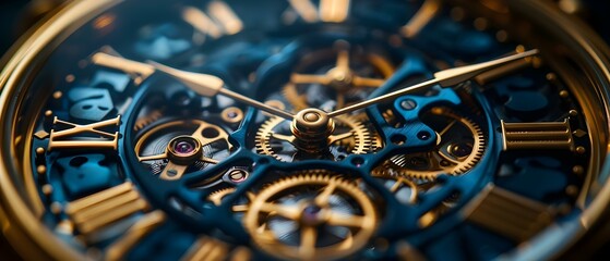 Precision of Time: The Intricacy of Clockwork. Concept Clock Mechanisms, Timekeeping Technology, Precision Engineering - obrazy, fototapety, plakaty