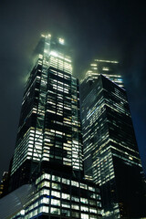 New york city night architecture and street photography